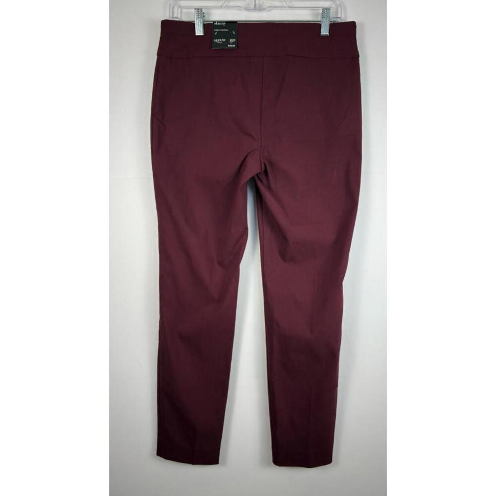 Alfani Women’s Skinny Pants 8P Rich Malbec Pull‑On Tummy‑Control NWT - Picture 2 of 6
